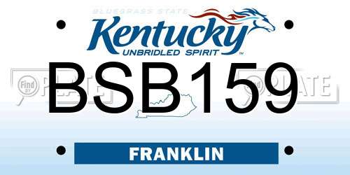 BSB159 Kentucky License Plate