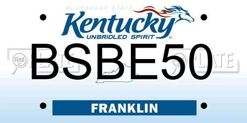 BSBE50 Kentucky License Plate