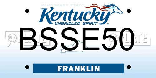 BSSE50 Kentucky License Plate