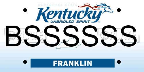 BSSSSSS Kentucky License Plate
