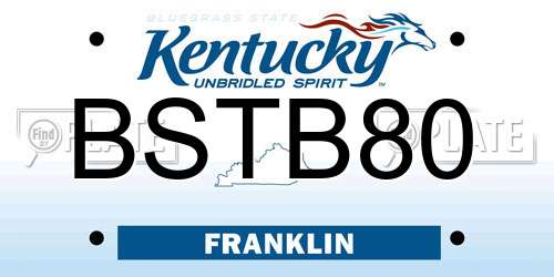 BSTB80 Kentucky License Plate