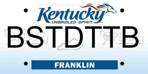 BSTDTTB Kentucky License Plate