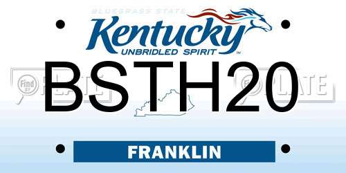 BSTH20 Kentucky License Plate