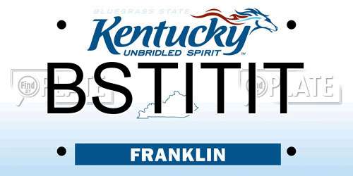BSTITIT Kentucky License Plate