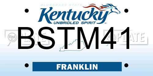 BSTM41 Kentucky License Plate