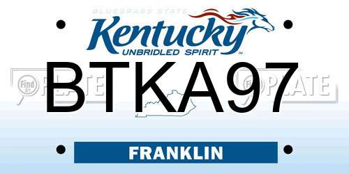 BTKA97 Kentucky License Plate