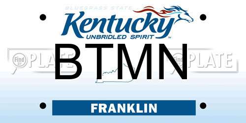 BTMN Kentucky License Plate