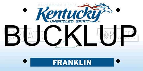 BUCKLUP Kentucky License Plate