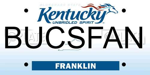 BUCSFAN Kentucky License Plate