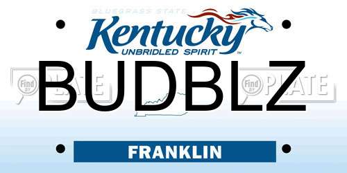 BUDBLZ Kentucky License Plate