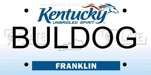 BULDOG Kentucky License Plate
