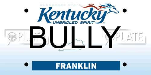 BULLY Kentucky License Plate