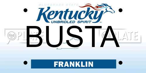 BUSTA Kentucky License Plate