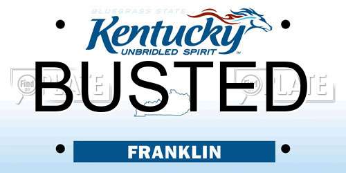 BUSTED Kentucky License Plate