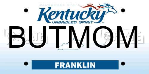 BUTMOM Kentucky License Plate