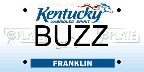 BUZZ Kentucky License Plate