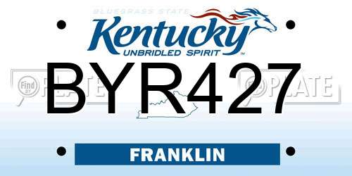 BYR427 Kentucky License Plate