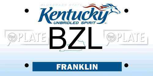 BZL Kentucky License Plate