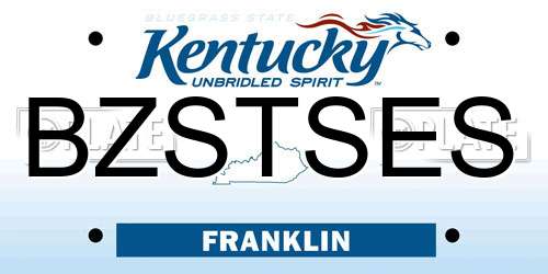 BZSTSES Kentucky License Plate