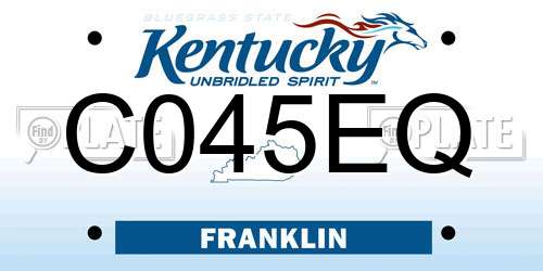 C045EQ Kentucky License Plate