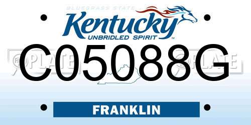 C05088G Kentucky License Plate