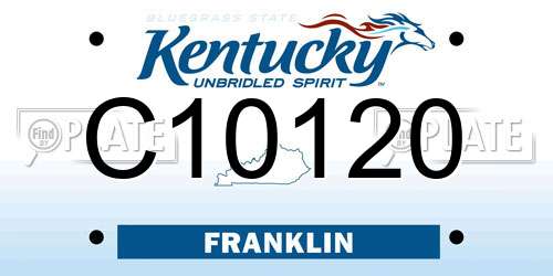 C10120 Kentucky License Plate