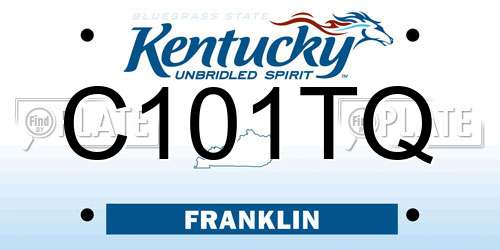 C101TQ Kentucky License Plate