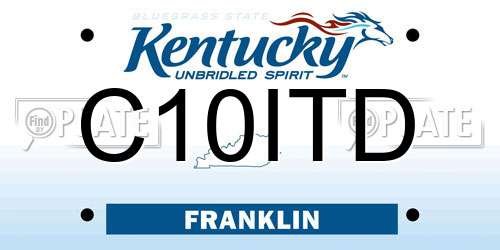 C10ITD Kentucky License Plate