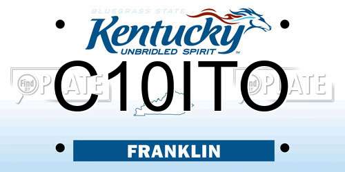 C10ITO Kentucky License Plate