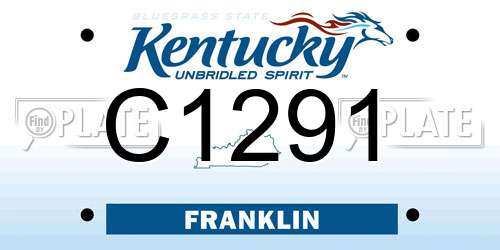 C1291 Kentucky License Plate
