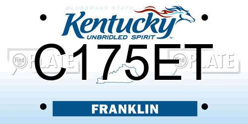 C175ET Kentucky License Plate