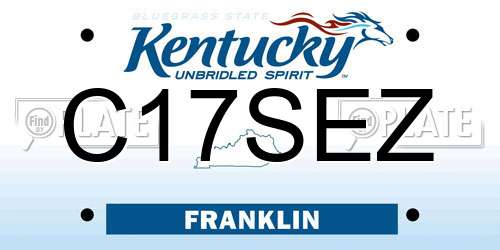 C17SEZ Kentucky License Plate