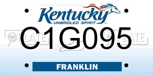 C1G095 Kentucky License Plate