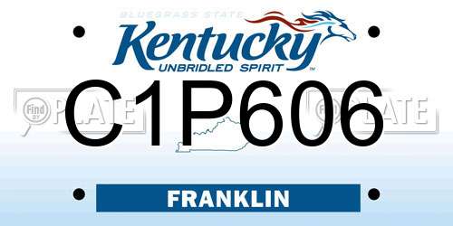 C1P606 Kentucky License Plate