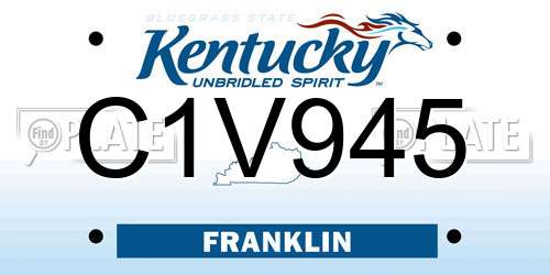 C1V945 Kentucky License Plate