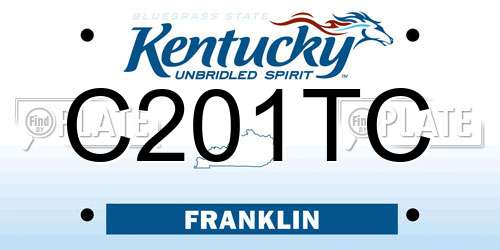 C201TC Kentucky License Plate