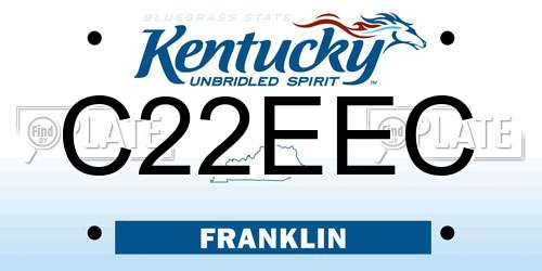 C22EEC Kentucky License Plate