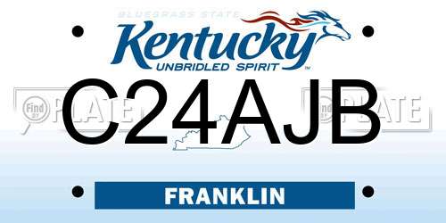 C24AJB Kentucky License Plate