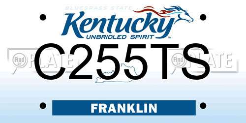 C255TS Kentucky License Plate