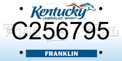 C256795 Kentucky License Plate