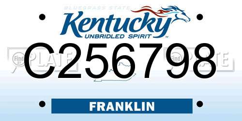 C256798 Kentucky License Plate