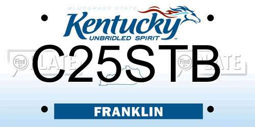 C25STB Kentucky License Plate