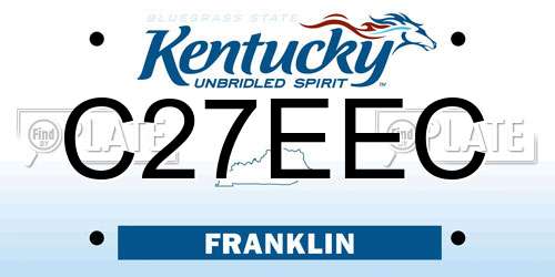 C27EEC Kentucky License Plate