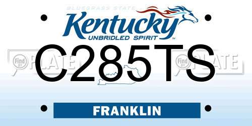 C285TS Kentucky License Plate