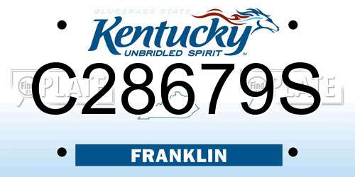 C28679S Kentucky License Plate