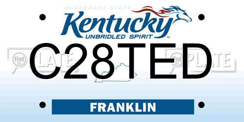 C28TED Kentucky License Plate