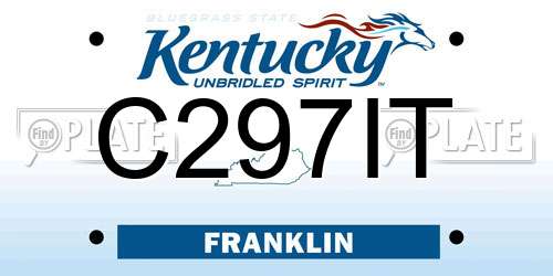 C297IT Kentucky License Plate
