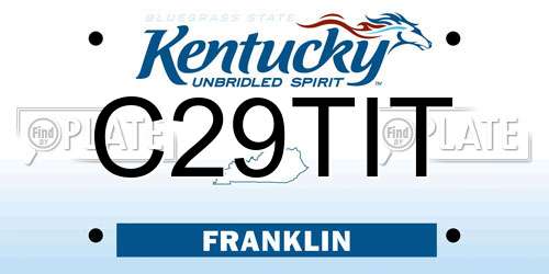 C29TIT Kentucky License Plate
