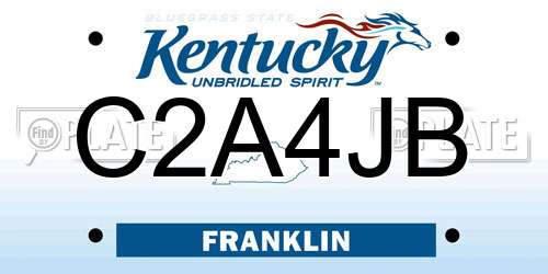 C2A4JB Kentucky License Plate