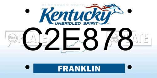 C2E878 Kentucky License Plate